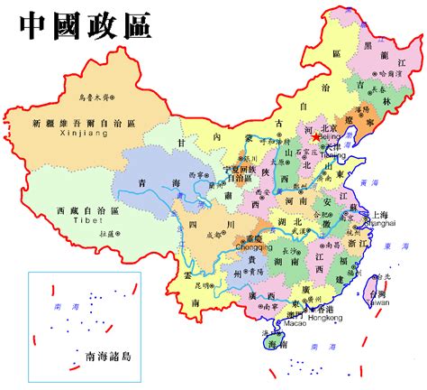 中國大陸省份地圖|中华人民共和国省级行政区